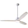 54" Modern Fan Arbor White Whitewash Damp Rated LED Fan with Remote