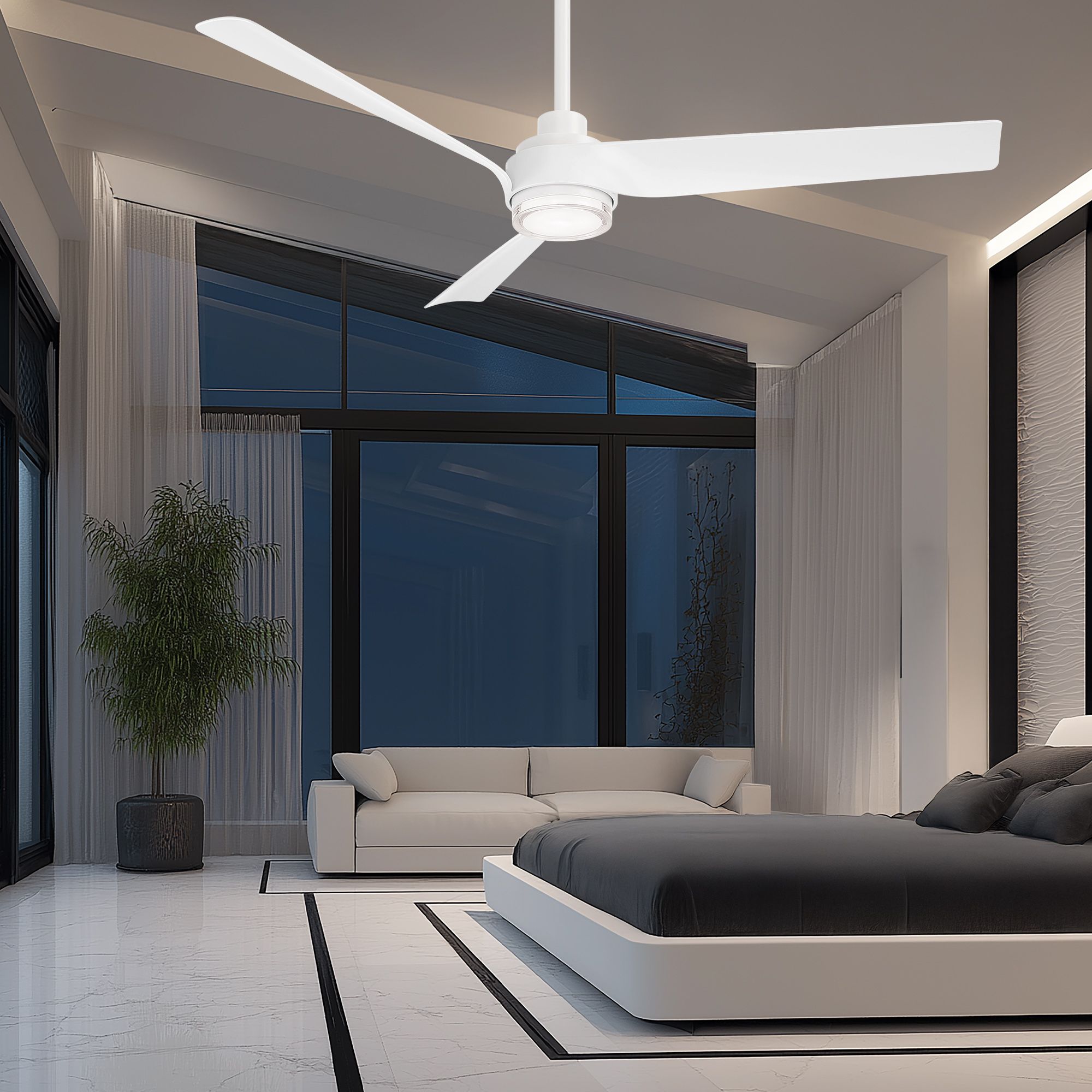 54" Modern Forms Chill Matte White 4CCT