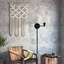1_1 Light Black Swing Arm Wall Lamp in scene