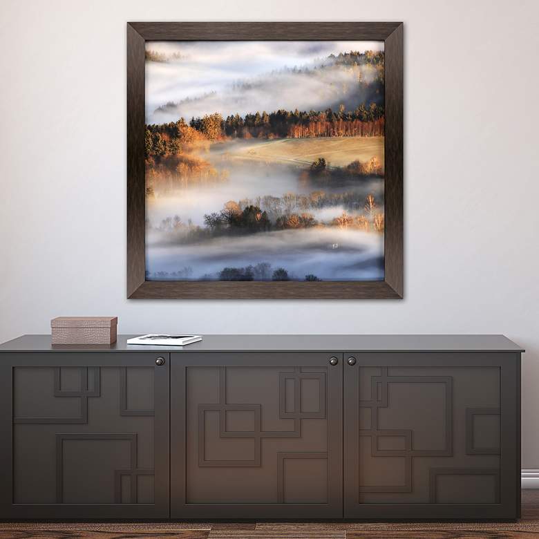 Image 1 Reverie at Dawn 41 inch Square Giclee Framed Wall Art in scene
