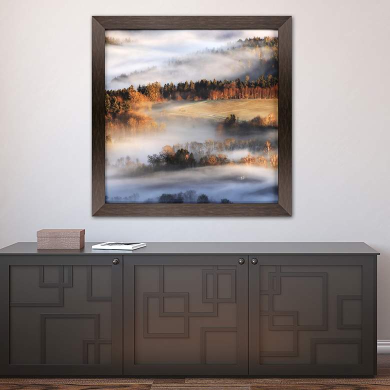 Image 1 Reverie at Dawn 41" Square Giclee Framed Wall Art in scene
