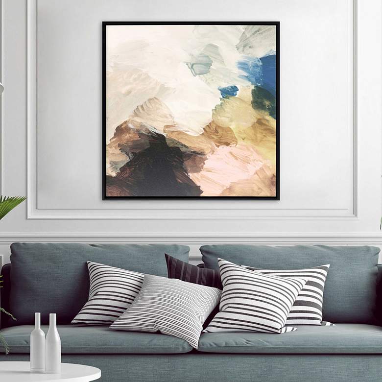 Color Meld 41&quot; Square Framed Giclee on Canvas Wall Art in scene
