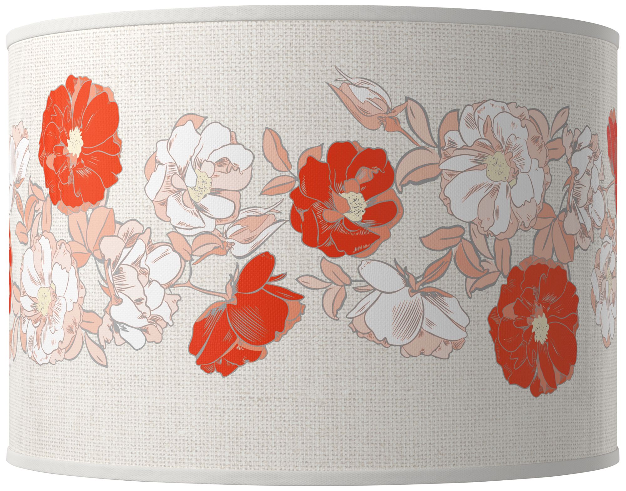 Color Plus Ovo 28 1/2" Rose Bouquet Shade Daredevil Orange Table Lamp