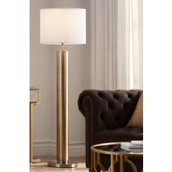 54A01 - 64&quot;H Antique Brass Cylinder Floor Lamp
