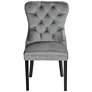 7_55 Downing Annabelle 20" Tufted Gray Velvet Dining Chairs Set of 2 more views