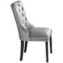55 Downing Annabelle 20" Tufted Gray Velvet Dining Chairs Set of 2