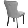 55 Downing Annabelle 20" Tufted Gray Velvet Dining Chairs Set of 2