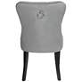 55 Downing Annabelle 20" Tufted Gray Velvet Dining Chairs Set of 2