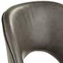 5_55 Downing Kais 21" Wide Gray Faux Leather and Gold Legs Dining Chair more views