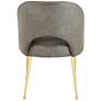 55 Downing Kais 21" Wide Gray Faux Leather and Gold Legs Dining Chair in scene