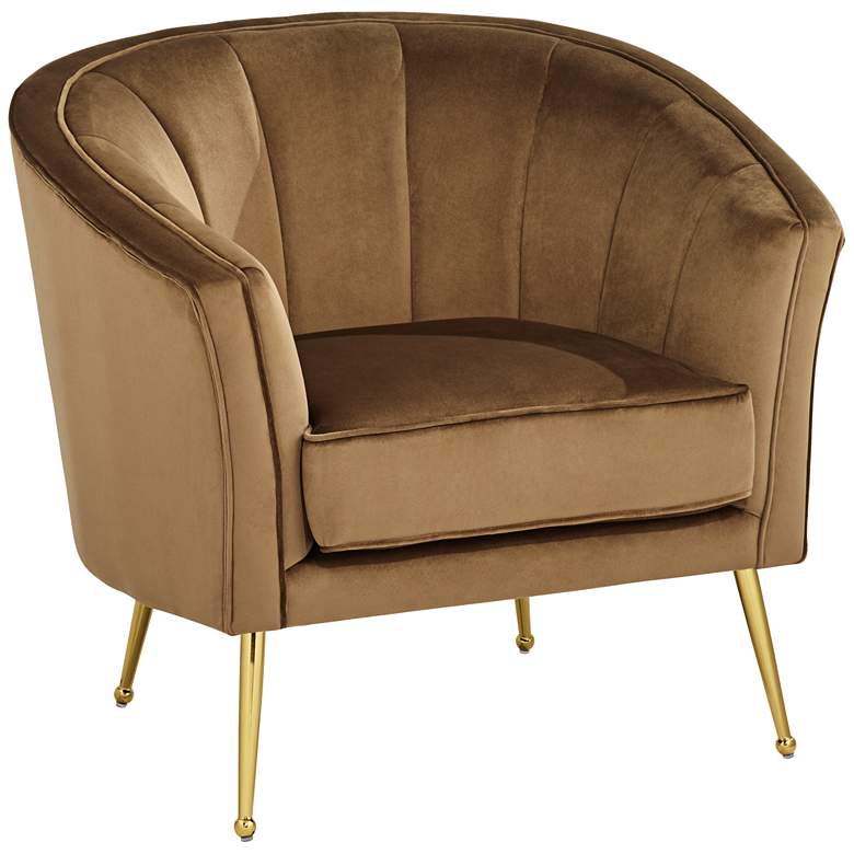 Image 3 55 Downing Leighton 35 3/4" Wide Brown Velvet Tufted Arm Chair