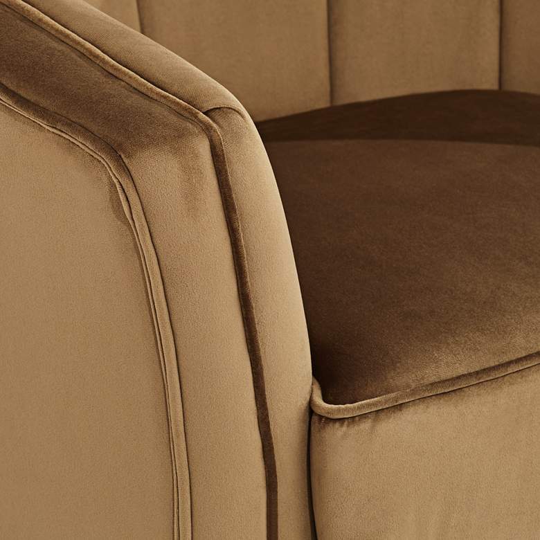 Image 6 55 Downing Leighton 35 3/4" Wide Brown Velvet Tufted Arm Chair more views