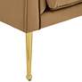 7_55 Downing Leighton 35 3/4" Wide Brown Velvet Tufted Arm Chair more views