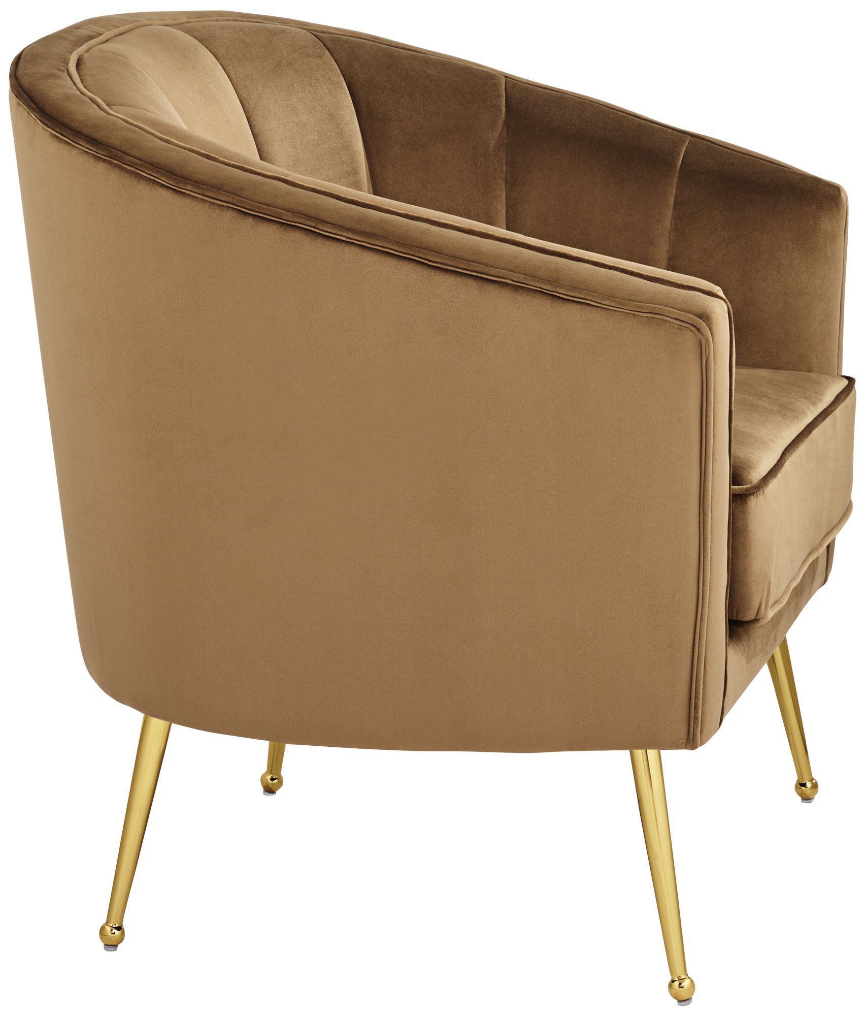 55 Downing Leighton 35 3/4" Wide Brown Velvet Tufted Arm Chair in scene