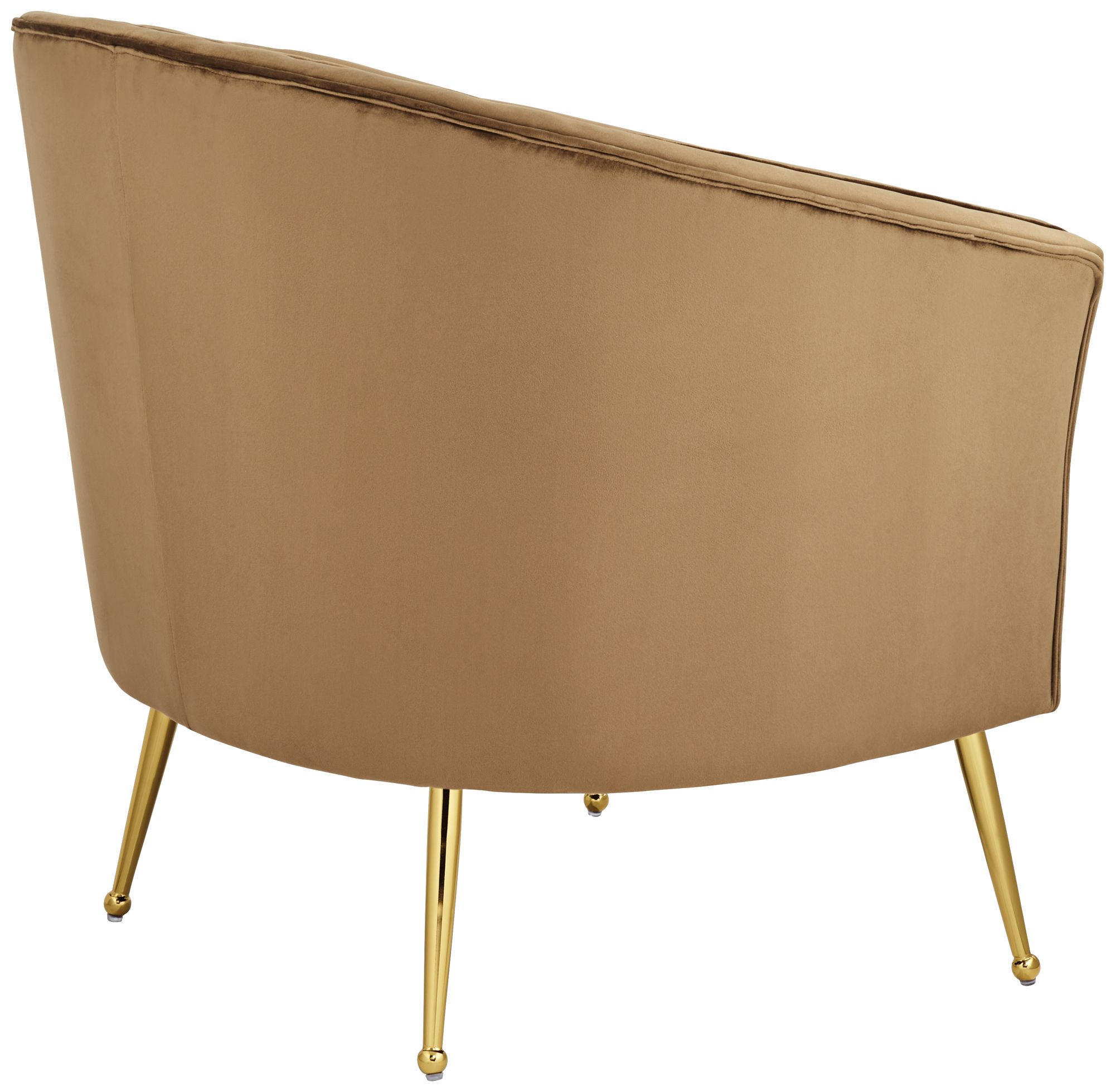 55 Downing Leighton 35 3/4" Wide Brown Velvet Tufted Arm Chair in scene