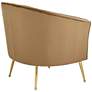 55 Downing Leighton 35 3/4" Wide Brown Velvet Tufted Arm Chair in scene