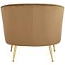 55 Downing Leighton 35 3/4" Wide Brown Velvet Tufted Arm Chair in scene