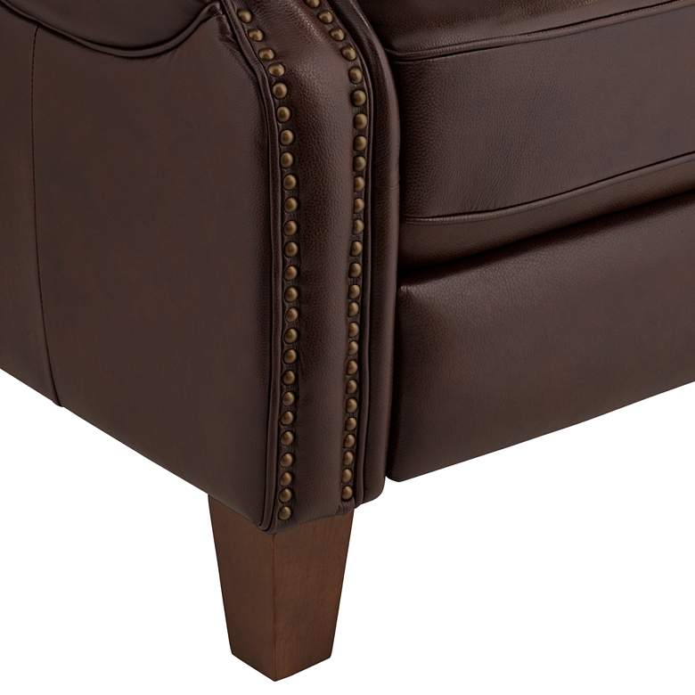 Image 6 55 Downing Margaret 31 3/4" Dark Brown Leather Pushback Recliner more views