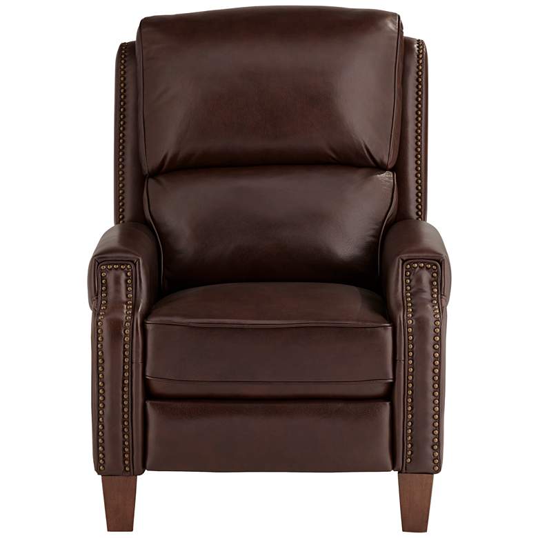 Image 7 55 Downing Margaret 31 3/4" Dark Brown Leather Pushback Recliner more views