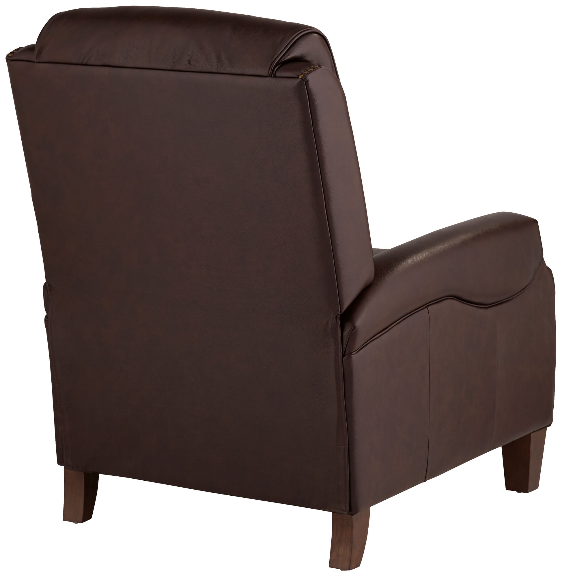 55 Downing Margaret 31 3/4" Dark Brown Leather Pushback Recliner