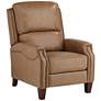 2_55 Downing  Margaret 32" Wide Light Brown Leather Pushback Recliner