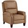 55 Downing  Margaret 32" Wide Light Brown Leather Pushback Recliner