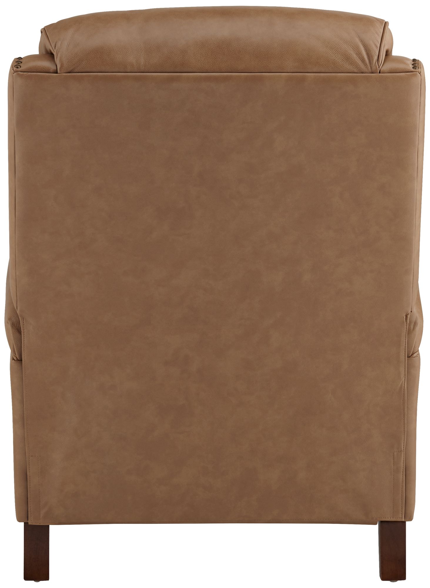 55 Downing  Margaret 32" Wide Light Brown Leather Pushback Recliner