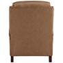 55 Downing  Margaret 32" Wide Light Brown Leather Pushback Recliner