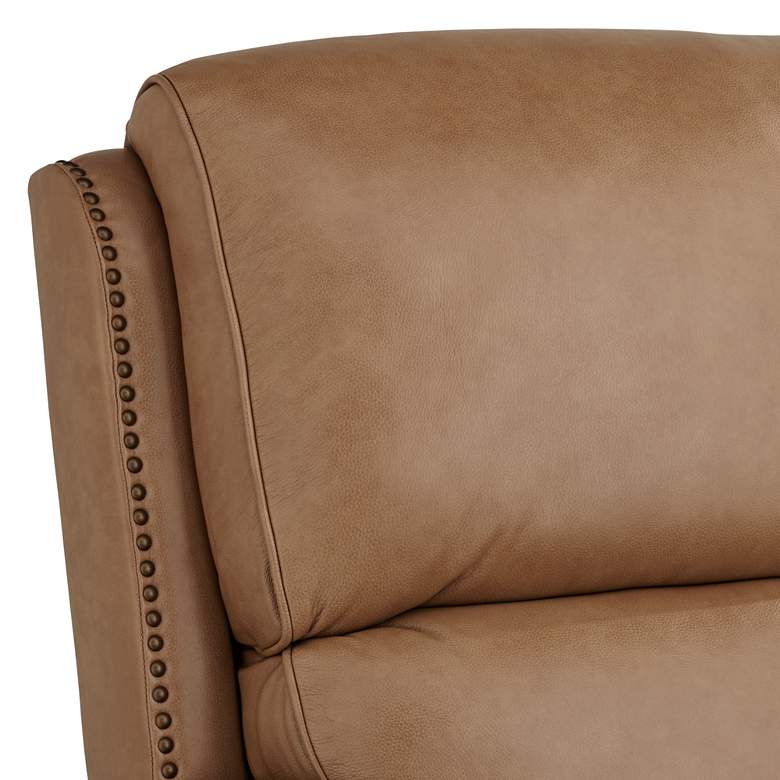 Image 4 55 Downing  Margaret 32" Wide Light Brown Leather Pushback Recliner more views