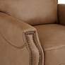 5_55 Downing  Margaret 32" Wide Light Brown Leather Pushback Recliner more views
