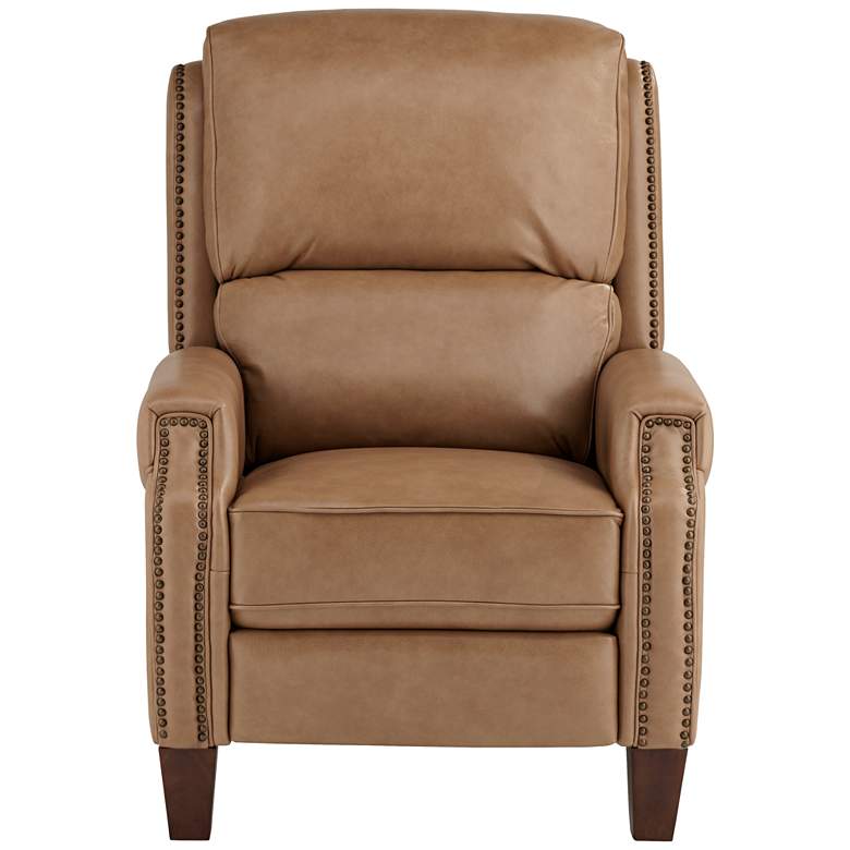 Image 7 55 Downing  Margaret 32" Wide Light Brown Leather Pushback Recliner more views