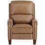 7_55 Downing  Margaret 32" Wide Light Brown Leather Pushback Recliner more views