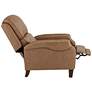 55 Downing  Margaret 32" Wide Light Brown Leather Pushback Recliner