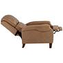55 Downing  Margaret 32" Wide Light Brown Leather Pushback Recliner