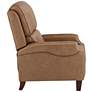 55 Downing  Margaret 32" Wide Light Brown Leather Pushback Recliner
