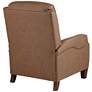 55 Downing  Margaret 32" Wide Light Brown Leather Pushback Recliner
