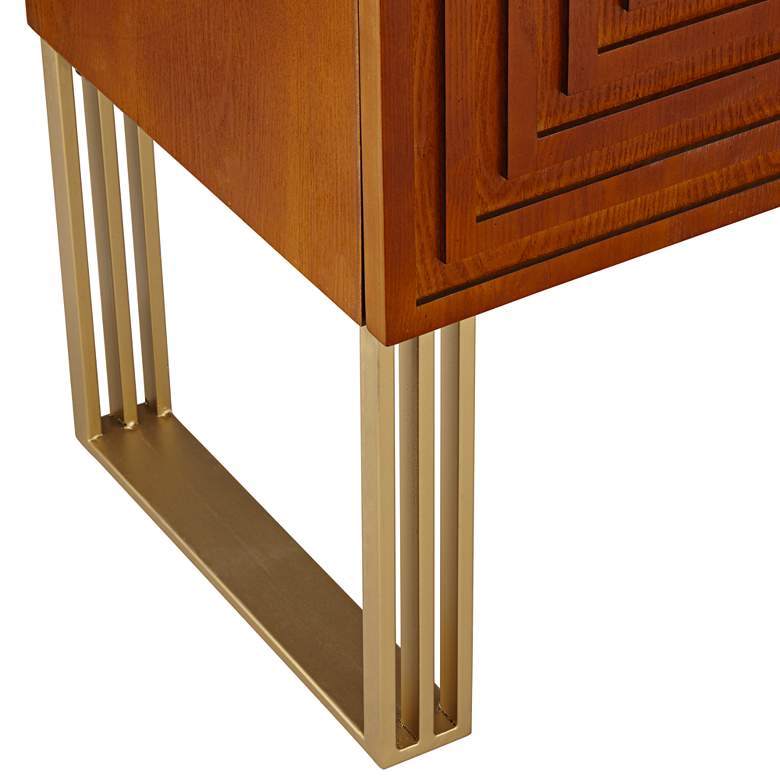 Image 5 55 Downing Street Adair 59" Wide Mid-Century Cherry Wood 3-Door Buffet more views