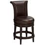 2_55 Downing Street Addison 26" High Mocha Leather Swivel Counter Stool