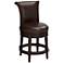 55 Downing Street Addison 26" High Mocha Leather Swivel Counter Stool