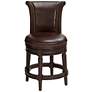 6_55 Downing Street Addison 26" High Mocha Leather Swivel Counter Stool more views