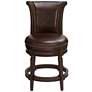 7_55 Downing Street Addison 26" High Mocha Leather Swivel Counter Stool more views