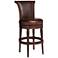 55 Downing Street Addison 30" Mocha Leather Swivel Bar Stool