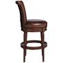 7_55 Downing Street Addison 30" Mocha Leather Swivel Bar Stool more views