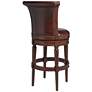 55 Downing Street Addison 30" Mocha Leather Swivel Bar Stool