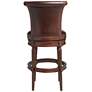 55 Downing Street Addison 30" Mocha Leather Swivel Bar Stool