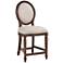 55 Downing Street Aiden 24" High Walnut and Linen Counter Stool