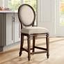 1_55 Downing Street Aiden 24" High Walnut and Linen Counter Stool