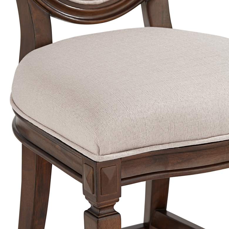 Image 5 55 Downing Street Aiden 24" High Walnut and Linen Counter Stool more views