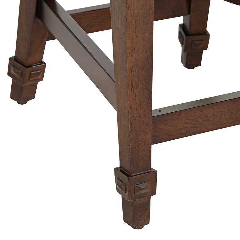 Image 6 55 Downing Street Aiden 24" High Walnut and Linen Counter Stool more views