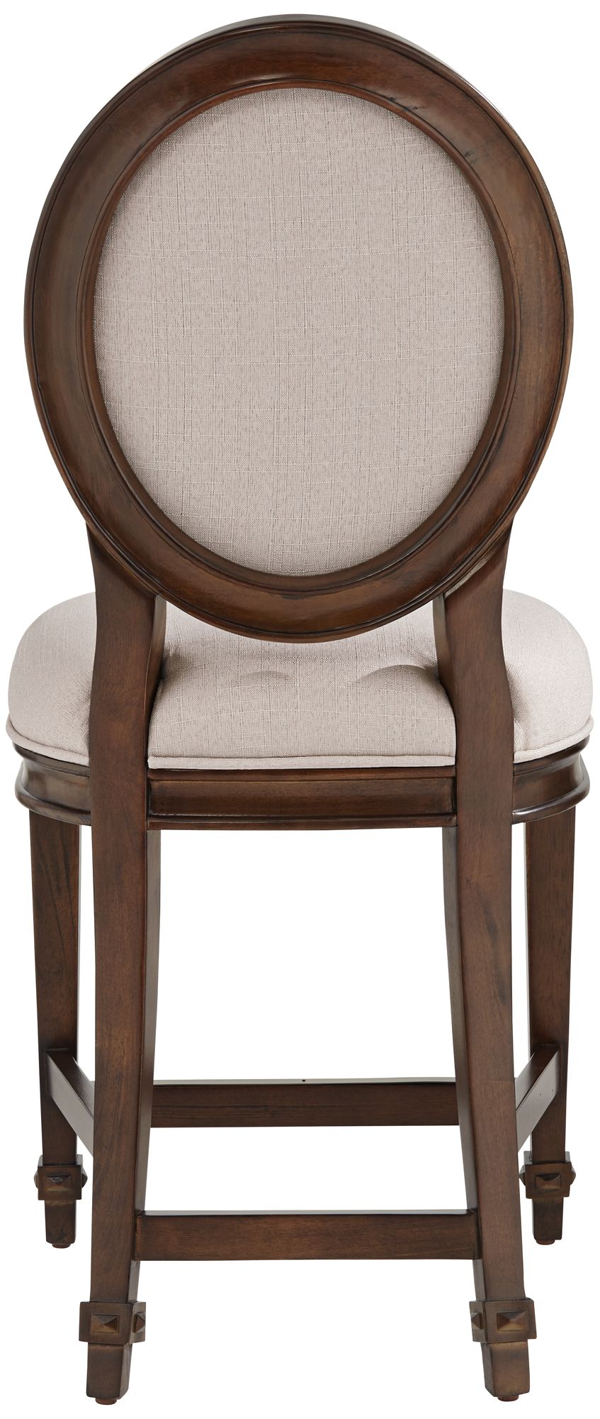 55 Downing Street Aiden 24" High Walnut and Linen Counter Stool